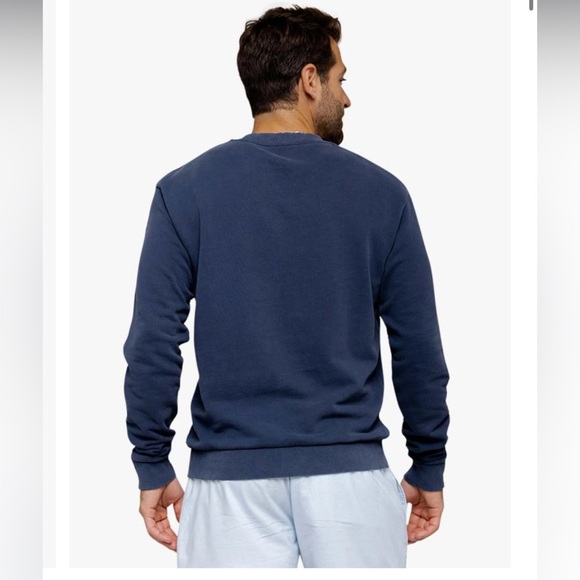 Mugsy Pullover Crew Sweatshirt Mens M Vintage Navy Blue Soft Logo Surf Buttery - Picture 3 of 11